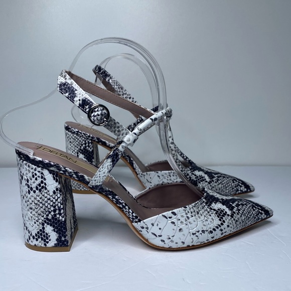 Deltan Shoes - DELTAN Snakeskin T-strap Sandals size 10